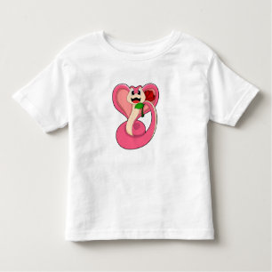 Camiseta De Bebé Serpiente con Rosa