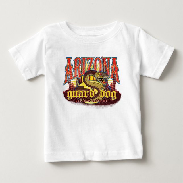 Camiseta De Bebé Serpiente de Perro de la Guardia de Arizona (Anverso)