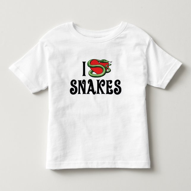 Camiseta De Bebé Serpientes de Corazón que Amo (Anverso)