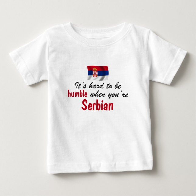 Camiseta De Bebé Servio humilde (Anverso)