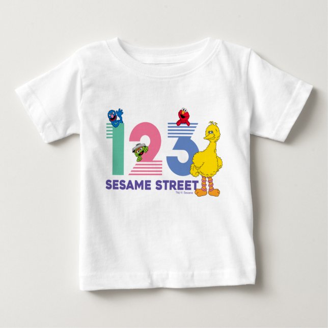 Camiseta De Bebé Sesame Street 123 (Anverso)