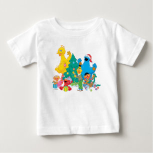 Camiseta De Bebé Sesame Street   Amigos de Navidad
