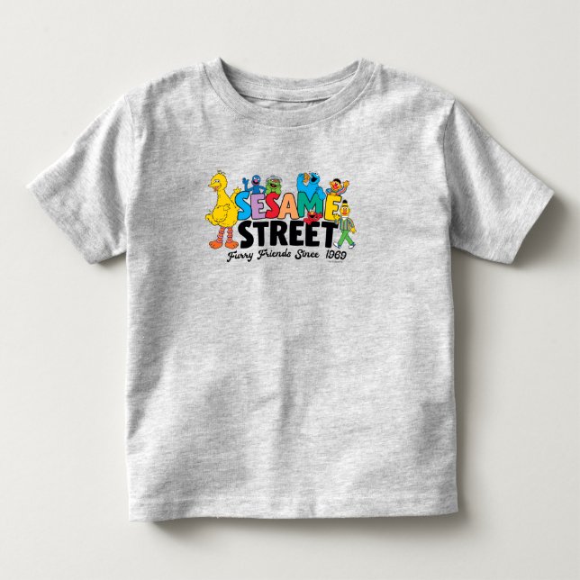 Camiseta De Bebé Sesame Street | Amigos Peludos Desde 1969 (Anverso)