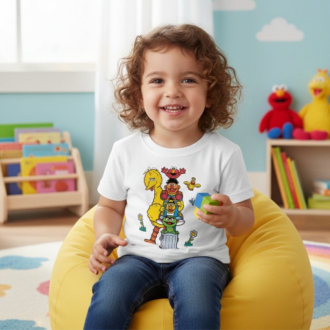 Camiseta De Bebé Sesame Street Characters & Street Sign Baby T-Shir (Subido por el creador)