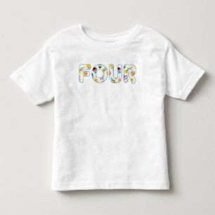 Camiseta De Bebé Sesame Street Confetti Pattern Cuarto Cumpleaños