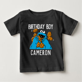 Camiseta De Bebé Sesame Street | Cumpleaños 1 de Cookie Monster beb
