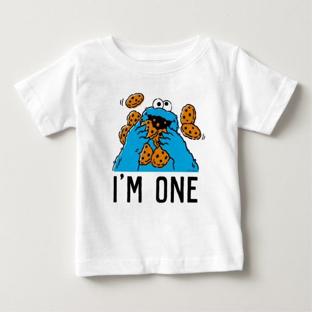 Camiseta De Bebé Sesame Street | Cumpleaños bebé del Monstruo de la (Anverso)