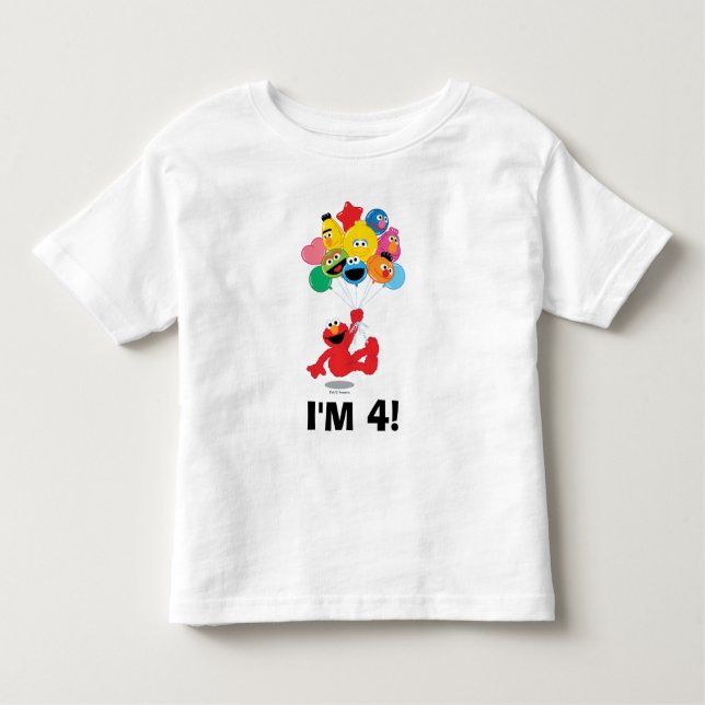 Camiseta De Bebé Sesame Street | Cumpleaños de Elmo y amigos (Anverso)