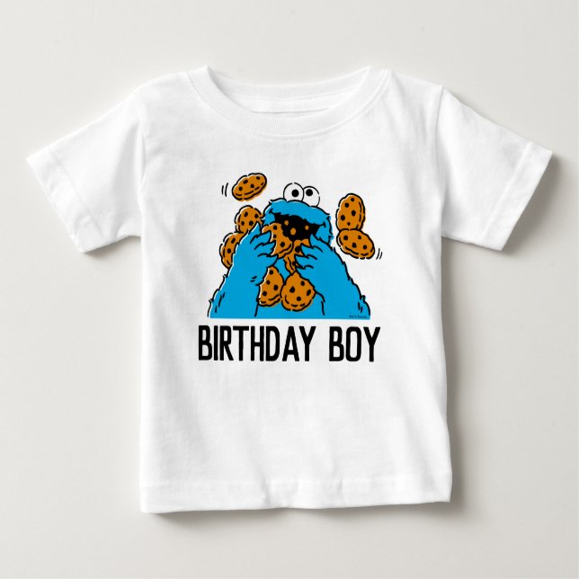 Camiseta De Bebé Sesame Street | Cumpleaños del Monstruo de las Gal (Anverso)