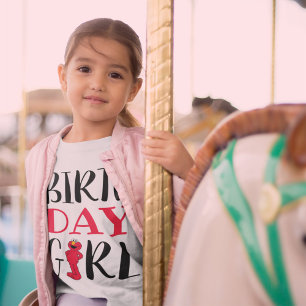 Camiseta De Bebé Sesame Street   Elmo- Cumpleañera