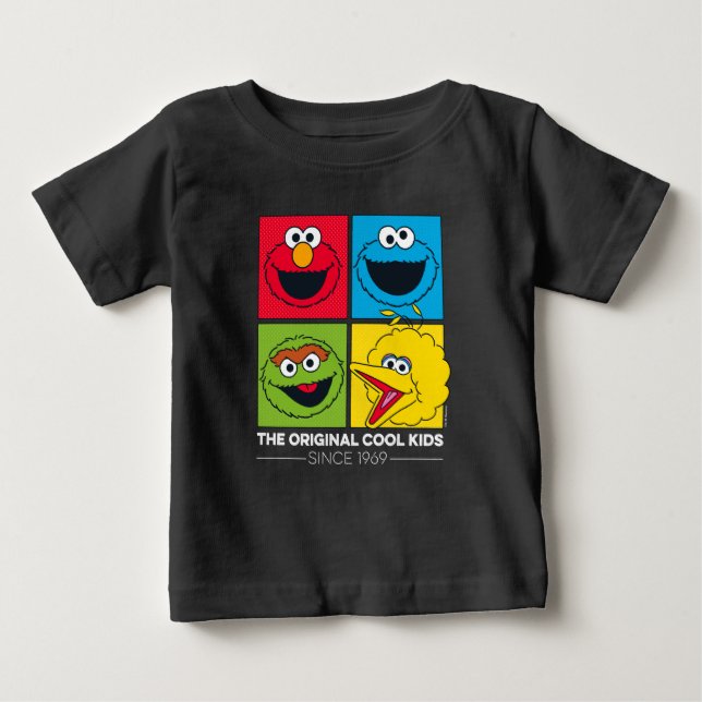 Camiseta De Bebé Sesame Street | Los chicos geniales originales (Anverso)