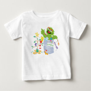 Camiseta De Bebé Sesame Street   Oscar - Árbol de Navidad
