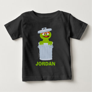 Camiseta De Bebé Sesame Street Oscar el Gruñón Personalizado