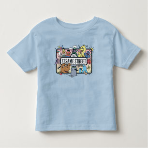 Camiseta De Bebé Sésamo   Rótulo Sesame Pals Doodle