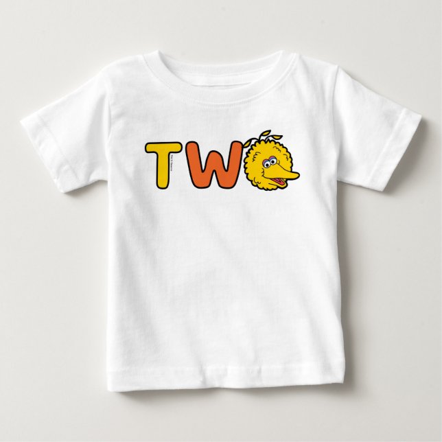 Camiseta De Bebé Sésamo Street Big Bird Segundo Cumpleaños (Anverso)