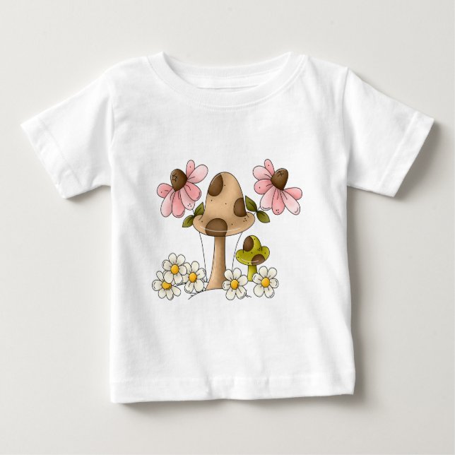 Camiseta De Bebé Setas y flores (Anverso)