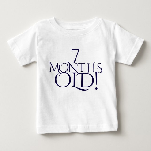 Camiseta De Bebé seven Months old cute baby one piece (Anverso)