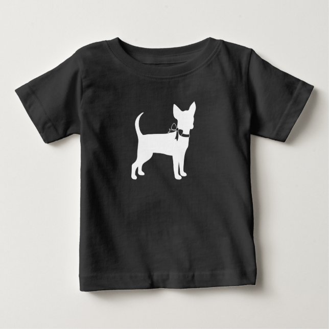 Camiseta De Bebé Sexo neutro en Baby Shower para perros chihuahua (Anverso)