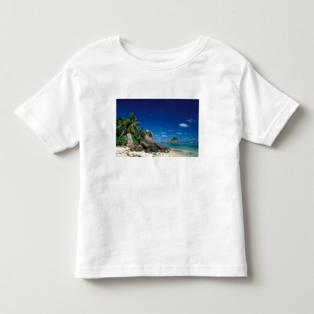 Camiseta De Bebé Seychelles, isla Mahe, playa Anse Royale. (Anverso)