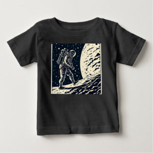 Camiseta De Bebé SF - Astronauta en Spacewalk Woodcut 1