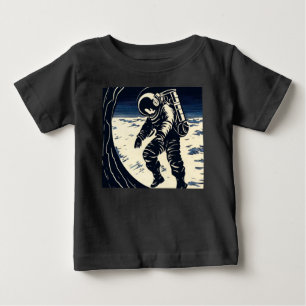 Camiseta De Bebé SF - Astronauta en Spacewalk Woodcut 3