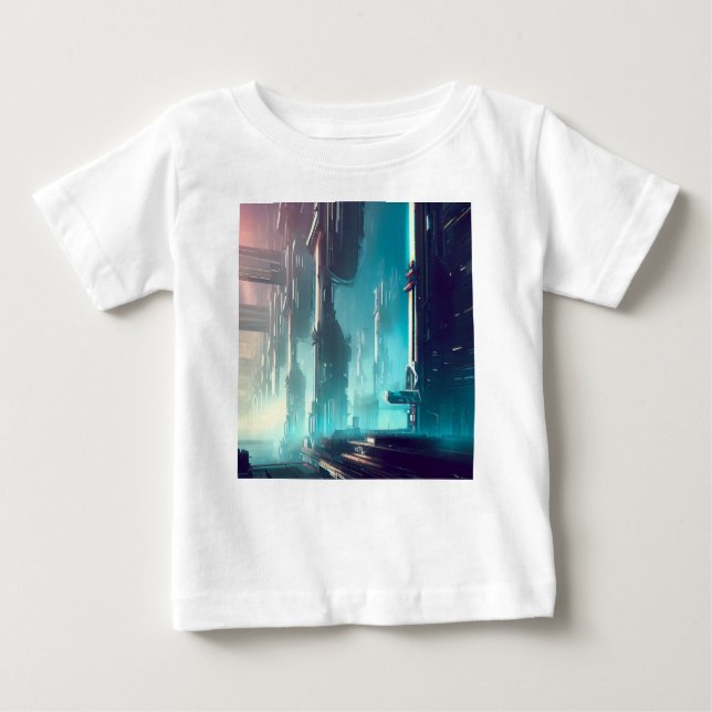 Camiseta De Bebé SF Ciudad futurista 1 (Anverso)
