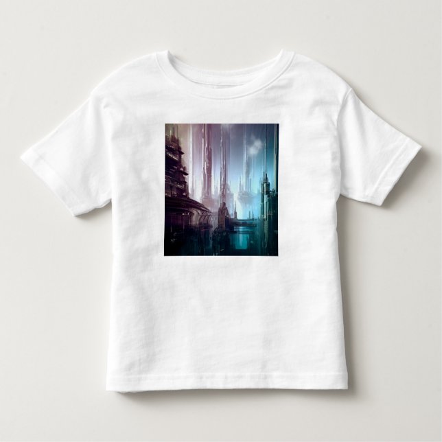Camiseta De Bebé SF Ciudad futurista 2 (Anverso)