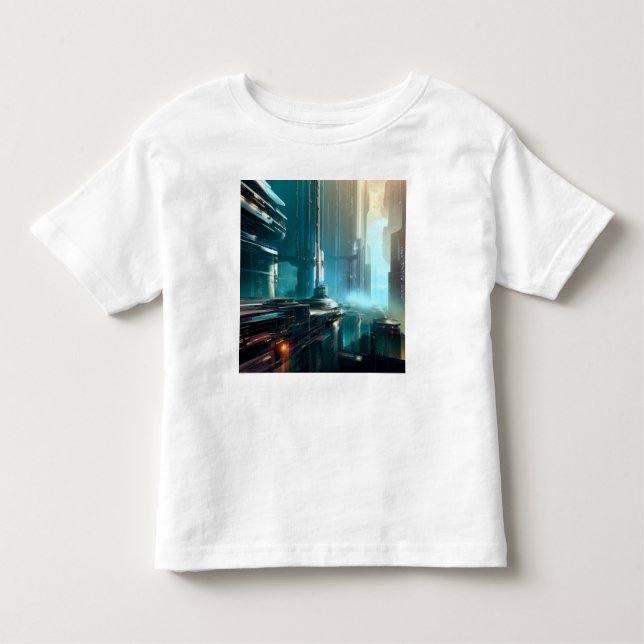 Camiseta De Bebé SF Ciudad Futurista 3 (Anverso)