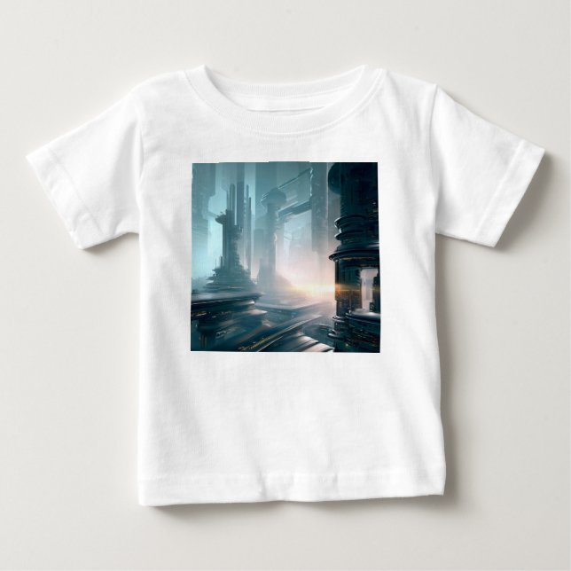 Camiseta De Bebé SF Ciudad futurista 4 (Anverso)