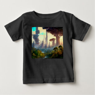 Camiseta De Bebé SF - Ciudad Sobre El Planeta Forestal 1