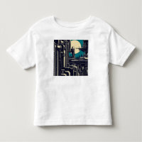 SF Futurista City Woodcut 2