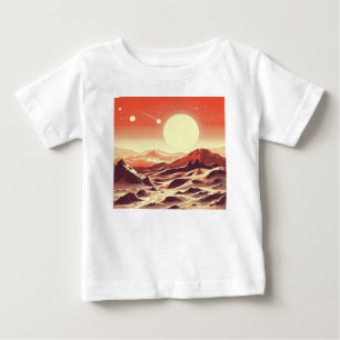 Camiseta De Bebé SF Mars Landscape Woodcut 2