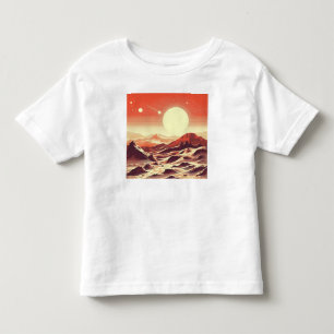 Camiseta De Bebé SF Mars Landscape Woodcut 2