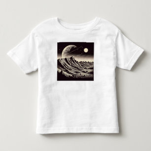 Camiseta De Bebé SF Mars Landscape Woodcut 3