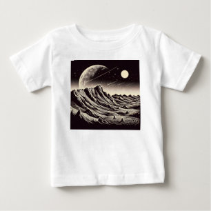 Camiseta De Bebé SF Mars Landscape Woodcut 3
