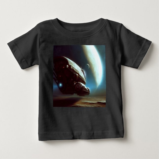 Camiseta De Bebé SF Orbiting Spaceship 1 (Anverso)