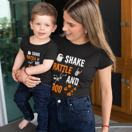 Camiseta De Bebé Shake Rattle Boo Danzando el esqueleto Ghost Hallo