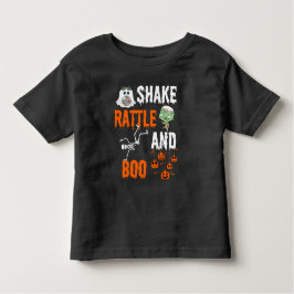 Camiseta De Bebé Shake, Rattle, Boo Skeleton Zombie Fun Halloween