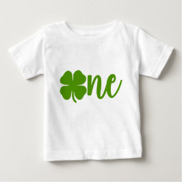 Camiseta De Bebé Shamrock Clover St. Patrick's Day ONE primer cumpl