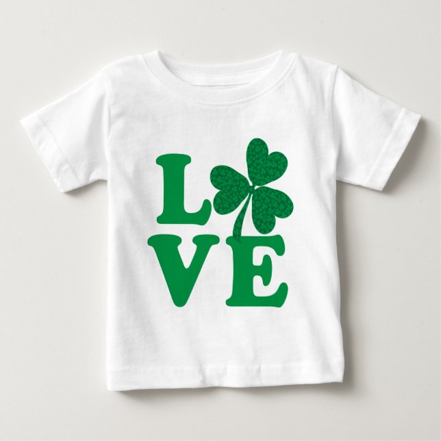 Camiseta De Bebé Shamrock LOVE (Anverso)