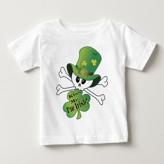Camiseta De Bebé Shamrock Skull (Anverso)