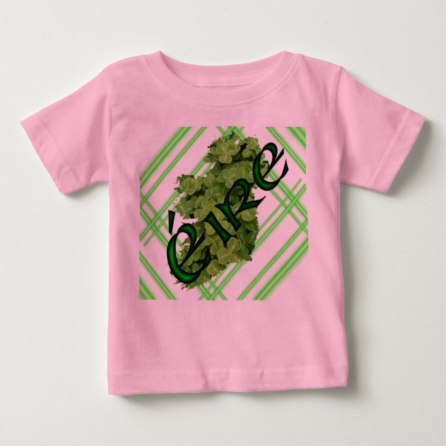 Camiseta De Bebé Shamrock Stripes de Irlanda por Kenneth Yoncich (Anverso)
