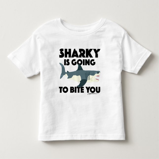 Camiseta De Bebé Sharky Va A Mentir Tu Diseño - Toddler Fine (Anverso)