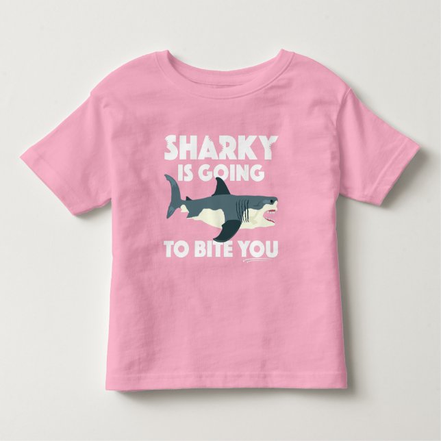 Camiseta De Bebé Sharky Va A Mentir Tu Diseño - Toddler Fine (Anverso)