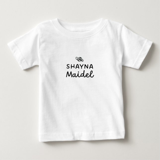 Camiseta De Bebé Shayna Maidel Yiddish (Anverso)