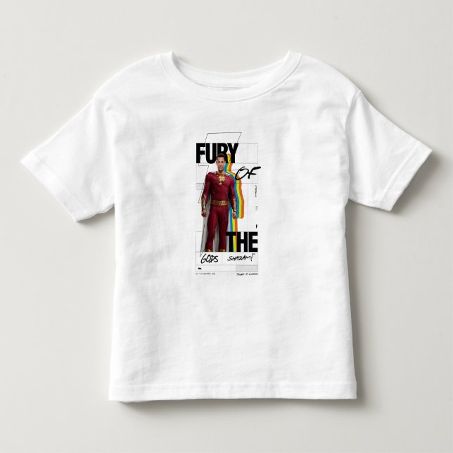 Camiseta De Bebé ¡SHAZAM! Furia de los dioses | Arte estilo álbum r (Anverso)
