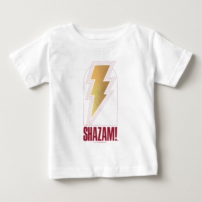 Camiseta De Bebé ¡SHAZAM! Furia de los dioses | Insignia Lightning  (Anverso)
