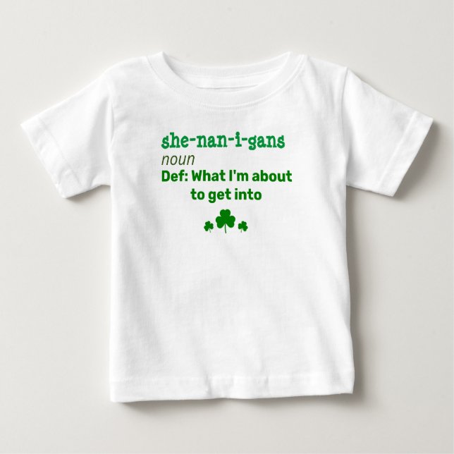 Camiseta De Bebé she-nan-i-gan Saint Patrick's (Anverso)