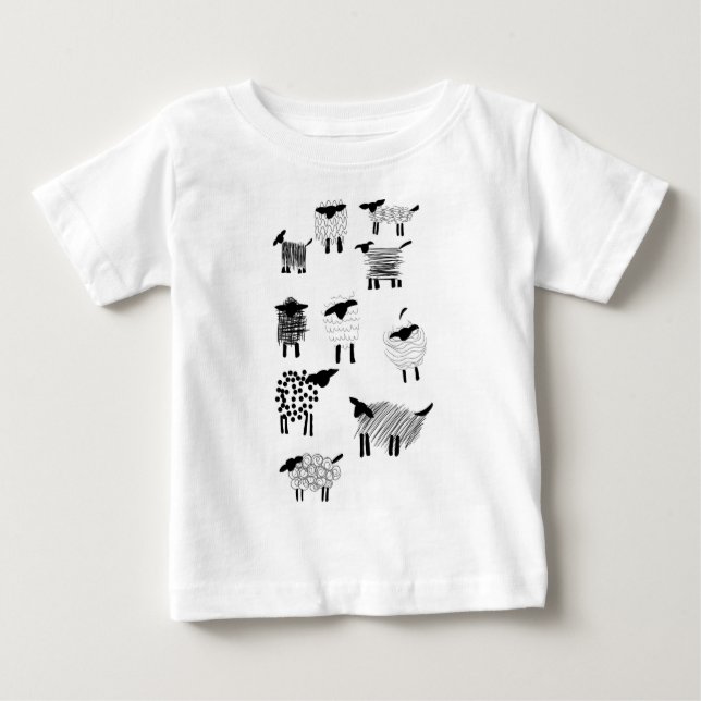 Camiseta De Bebé Sheep doodles (Anverso)