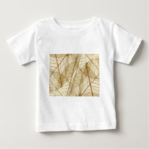 Camiseta De Bebé Sheer Cream Beige Lace Leaves